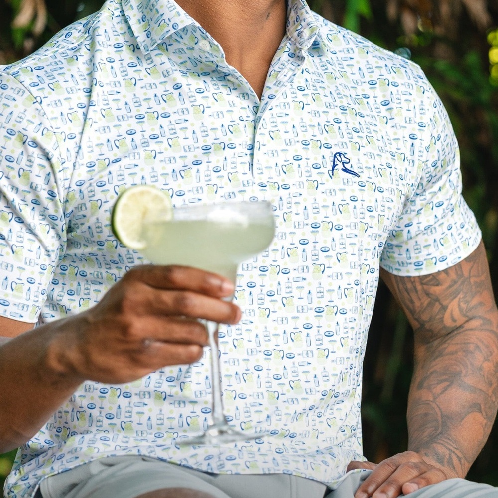 Rhoback Polo Shirt with Margarita Pattern